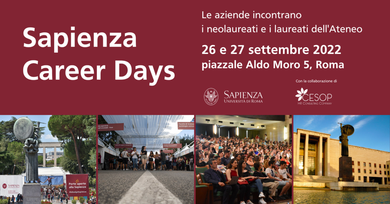 Sapienza Career Days - 26 E 27 Settembre 2022 | Scopri E Incontra I ...